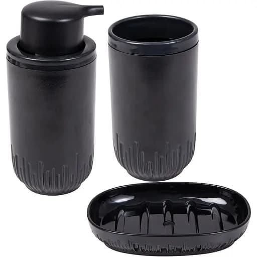 Набор для ванной Herevin Set-Black 3 предмета (162241-012) - фото 1