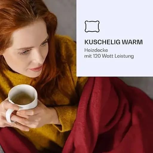 Электроодеяло Klarstein Dr.Watson XL 120 Вт (10031657) Красный - фото 4