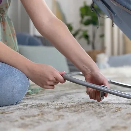 Шезлонг Ingenuity Parker-Chambray с технологией мягкого массажа Happy Belly синий (16854) - фото 4