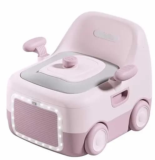 Горщик дитячий Bimbo, рожевий, м’яке сидіння, підсвічування - фото 1