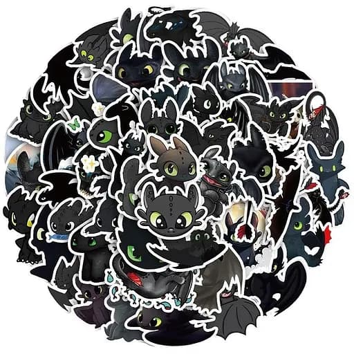 Стикерпак GeekLand How to Train Your Dragon 50 штук - фото 1