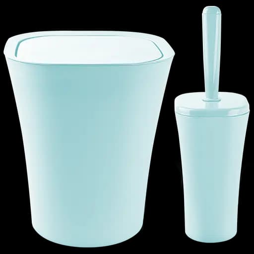 Набор для ванной комнаты Planet Papillon, 2 предмета, серо-голубой (UP165) - фото 1