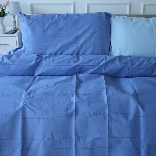 Простирадло MirSon Ranforce Elite 17-4745 Dreams 200x220 см блакитне (2200008931070) - фото 3