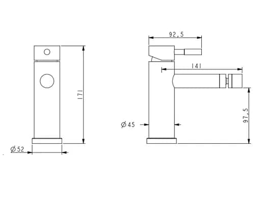 Смеситель для биде Lidz Aria 001AF, Nickel (k35) LDARI001AFNKS46096 - фото 4