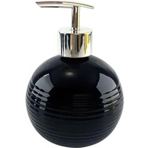 Набор аксессуаров для ванной комнаты No brand керамический черный 4 предмета 17x14x10 см - фото 3