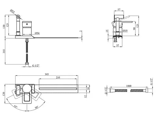 Смеситель-приставка для биде Kroner KRM Zenda - C025 (CV022957) - фото 7