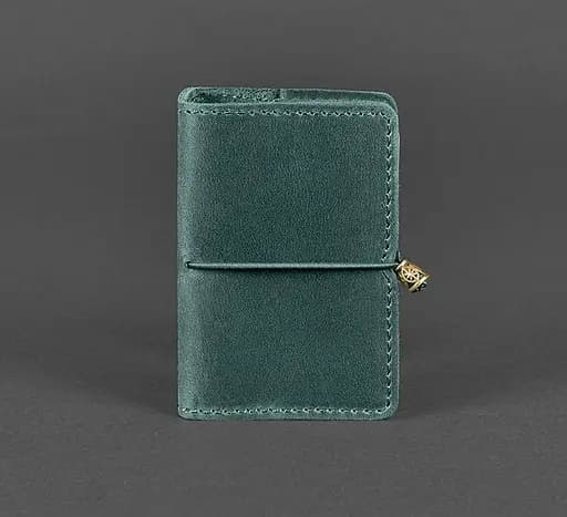 Кожаный кард-кейс 7.0 зеленый Crazy Horse - фото 1