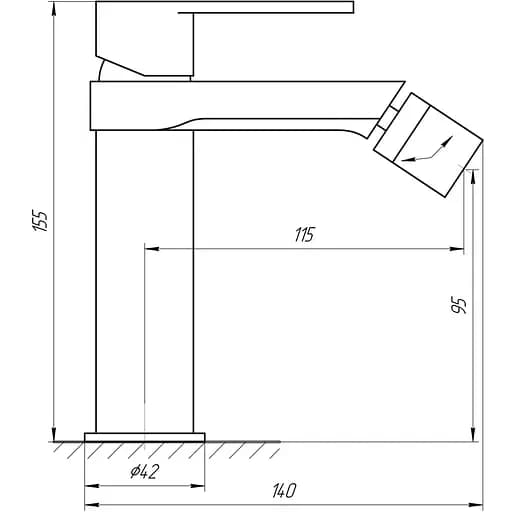 Смеситель для биде TOPAZ SARDINIA TS 08601-H18 - фото 4