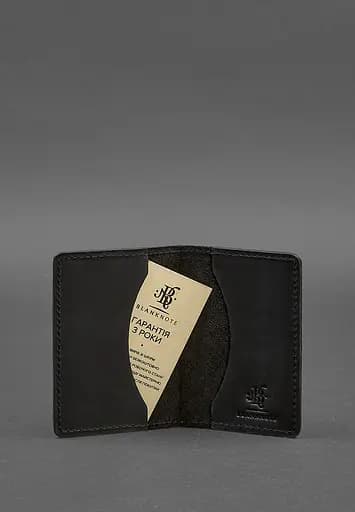 Мужской кожаный кард-кейс (визитница) 6.0 Карбон черный - фото 4