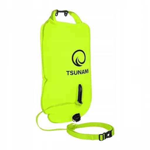 Буй для плавания TSUNAMI надувной 2 в 1 Yellow (P-5907739314024) - фото 3