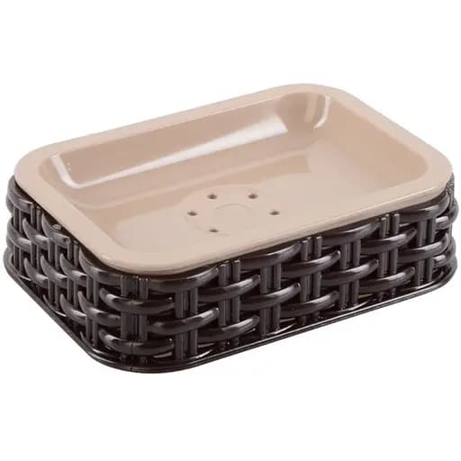 Набор для ванной комнаты Violet House 0786 Ротанг 5 в 1 коричневый (0786 Ротанг BROWN д/ванної 5 в 1) - фото 4