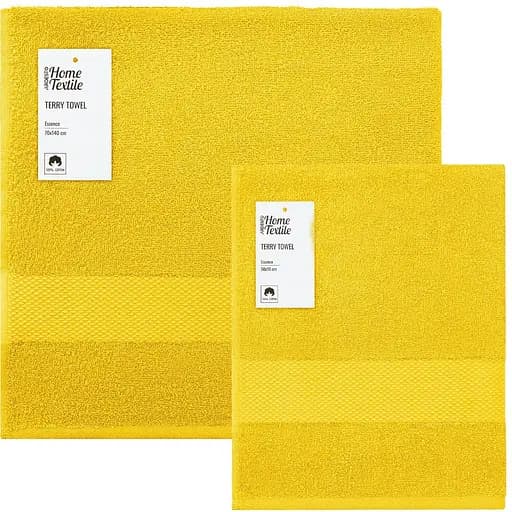 Набор полотенец махровых Ardesto Essence 2 шт. желтый (ART2358YE) - фото 1