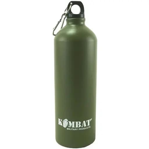 Фляга Kombat UK Aluminium Water Bottle 1000 ml Оливковий (KB-AWB1000-OLGR) - фото 1