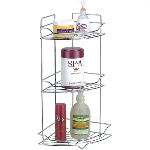 Полка Lemax трехуровневая угловая нержавеющая сталь 56х24х24 см (EBA-5004 S/S) - фото 2