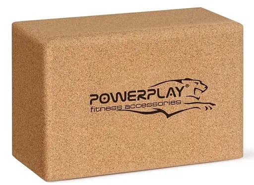 Блоки для йоги PowerPlay PP_4006 из пробкового дерева 2 шт Cork Yoga Block + резинка 7.5 кг (PP_4006_Cork_2in) - фото 3