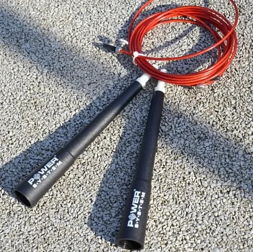 Скакалка скоростная Power System PS-4033 Crossfit Jump Rope Red 2,8м (PS-4033_Black-Red) - фото 4