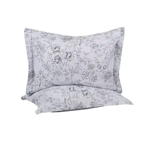 Наволочки сатин Lotus Home - Wesiya серый 50x70+5 (2 шт) - фото 1