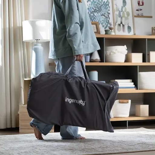 Шезлонг Ingenuity Parker-Chambray с технологией мягкого массажа Happy Belly синий (16854) - фото 3