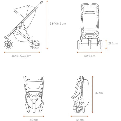 Дитяча коляска Thule Spring Black / Majolica Blue (TH 11300200-11300303) - фото 7