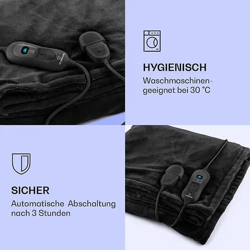 Электроодеяло Klarstein Dr.Watson XL 120 Вт (10031658) Черный - фото 4