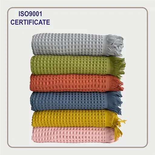 Вафельное полотенце Lovely Svi - хлопок- для ванной, отелей, спа - XXL 90х180 см -Желтый (402437) - фото 5