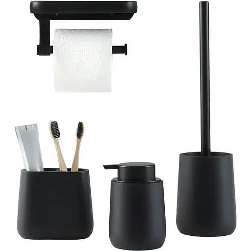 Набор аксессуаров для ванной комнаты My Home MVM-17 черный (MVM-MH-17 BLACK) - фото 1