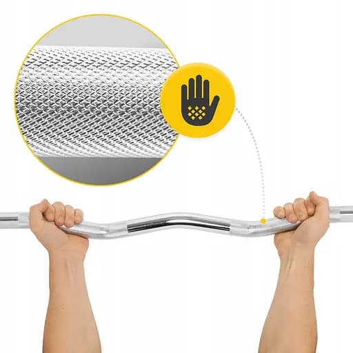 Гриф для штанги олимпийский W-образный 4FIZJO 120 см 50 мм без подшипников (P-5905973401180) - фото 3