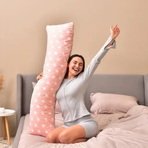 Наволочка Ideia S-Form сатин з блискавкою 40х130 см біла пудрова (8-34987*002) - фото 6