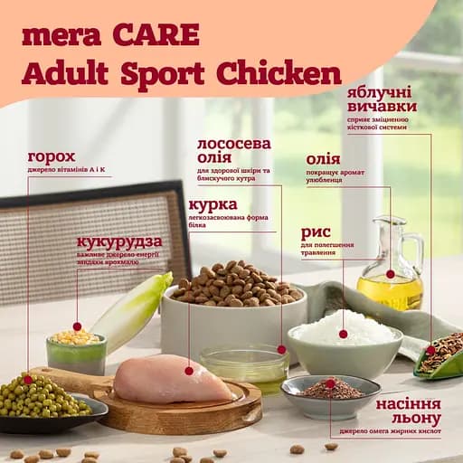 Сухий корм для собак Mera Care Adult Sport Chicken з куркою 1 кг  - фото 4