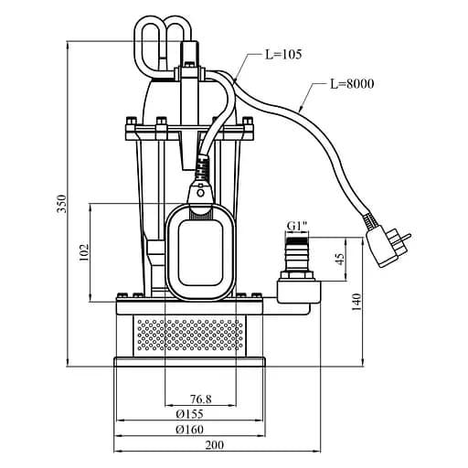 Дренажный насос Agua QDX 6-22-0.55 (CV035076) - фото 4