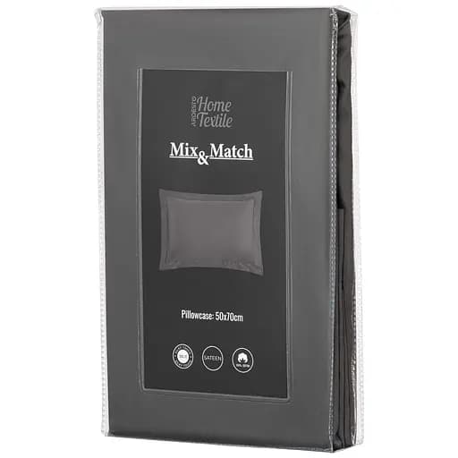 Наволочка Ardesto Mix & Match Premium сатин 50х70+5 см серая (ART5070PCY) - фото 7