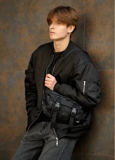 Мужская сумка бананка Sambag Dynamicdart черная 38 × 21 × 7 см (80411702m) - фото 1