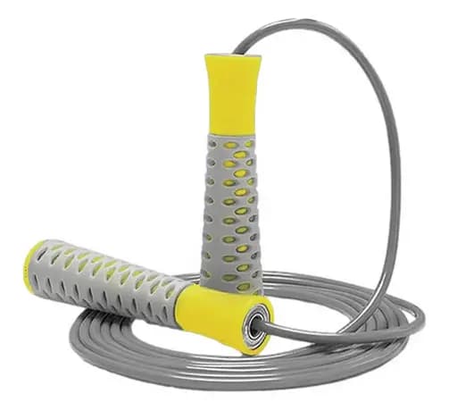 Скакалка PowerPlay 4206 Jump Rope PRO+ Серо-желтая 2,75 м (PP_4206_Grey/Yellow) - фото 1