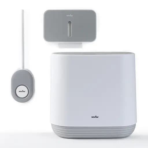 Набор аксессуаров для ванной комнаты МВМ My Home MVM-15: BP-34, BP-14, BP-15, белый с серым (MVM-MH-15 WHITE/GRAY) - фото 2