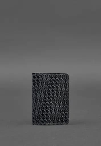 Мужской кожаный кард-кейс (визитница) 6.0 Карбон синий - фото 2