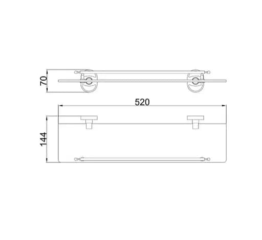 Полиця для ванної Frap F1907 - фото 2