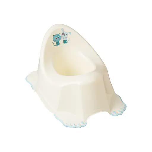 Детский горшок Пес і Кіт з протиковзною гумою Кремовий - фото 1