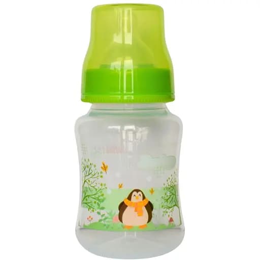 Пляшечка для годування Курносики з широкою шийкою 250 мл салатова (7006 сал) - фото 1