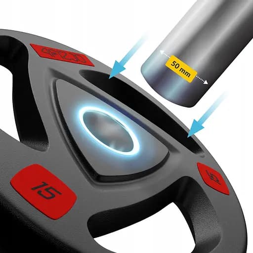 Гриф для штанги олимпийский W-образный 4FIZJO 120 см 50 мм без подшипников (P-5905973401180) - фото 7