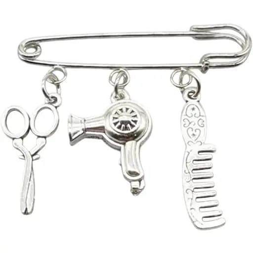 Брошь Ножницы фен гребешок на булавке (84946798) - фото 1