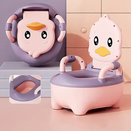 Горщик дитячий Bimbo, рожевий, знімний лоток, кришка, антиковзкі накладки на ніжках, BM-23510 - фото 1