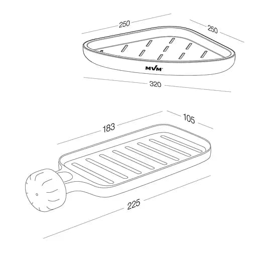 Набор аксессуаров для ванной комнаты My Home MVM-09 белый с черным (MVM-MH-09 WHITE/BLACK) - фото 11