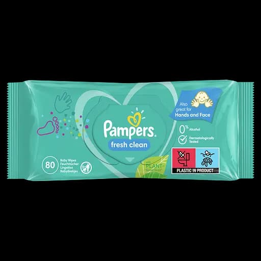 Уцінка. Набір дитячих вологих серветок Pampers Baby Fresh Clean, 1200 шт. (15 упаковок по 80 шт.) - фото 2