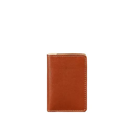 Кожаный кард-кейс (визитница) 6.0 светло-коричневый - фото 7