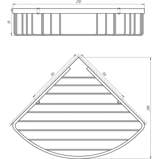 Полочка угловая TOPAZ 4114 - фото 3