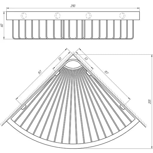 Полочка угловая TOPAZ 4115-1 - фото 3