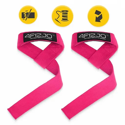 Лямки для становой тяги 4FIZJO Deadlift Straps Pink (P-5905973402293) - фото 5