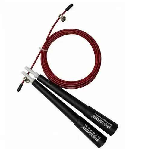 Скакалка скоростная Power System PS-4033 Crossfit Jump Rope Red 2,8м (PS-4033_Black-Red) - фото 2