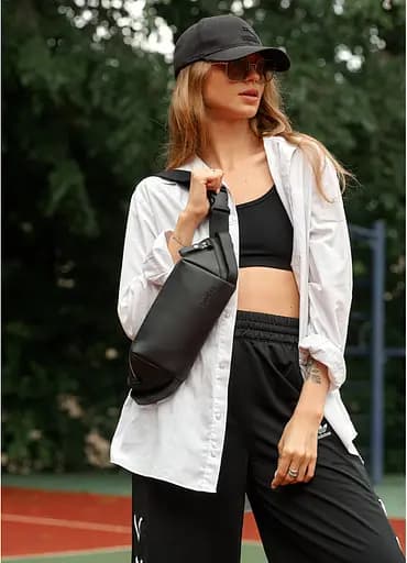 Жіноча сумка-бананка Sambag HOLSTER MSH Чорна 36 х 14 х 4 см (87113001) - фото 3