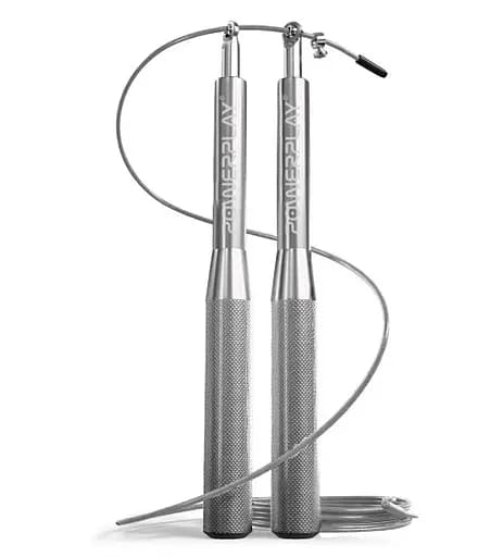 Скакалка скоростная на подшипниках алюминиевая PowerPlay 4207 Elite Jump Rope Серебряная 3 м (PP_4207_Silver) - фото 1